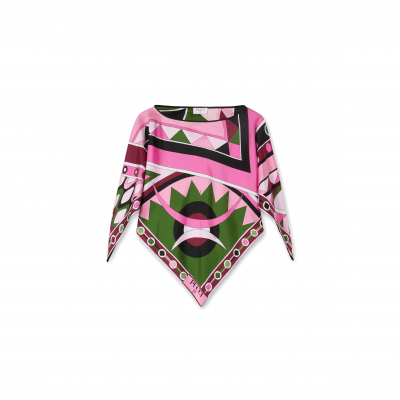 PUCCI VIVARA PRINT CAPE BLOUSE 5URM985U816P23
